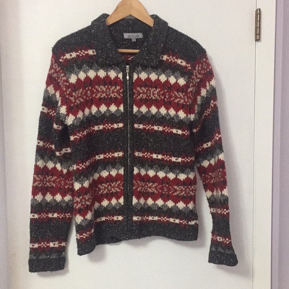 Attitude Zip Up Sweater/Cardigan